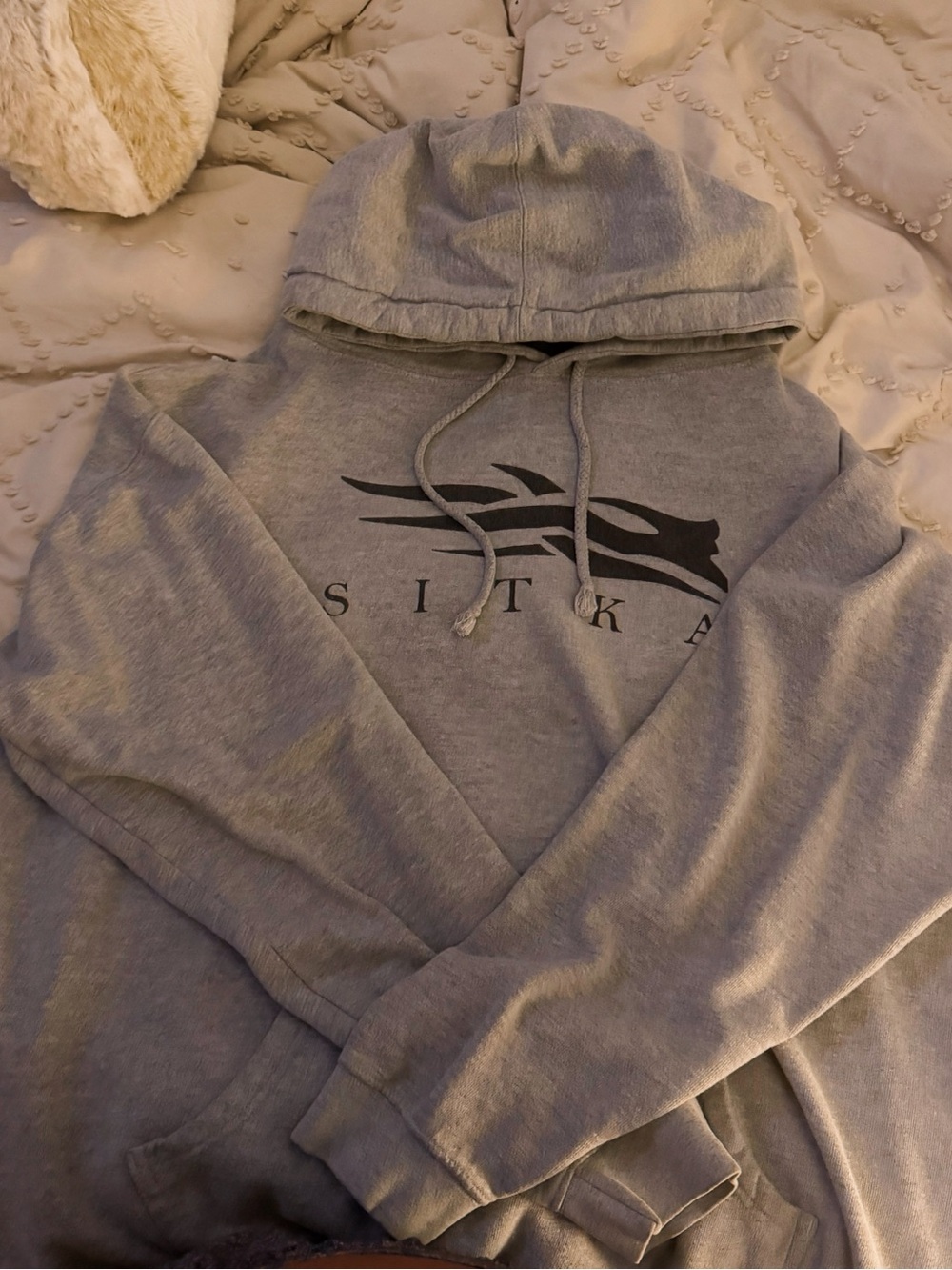 Sitka Men's Gray Logo Hoodie - Comfortable Pullover Sweatshirt